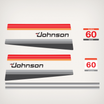 1980 Johnson 60 hp decal set  0390355	DECAL SET. Rope Start Models  0390357	DECAL SET. Electric Start Models