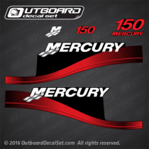 2000-2005 Mercury 150 hp decal set red