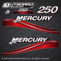 2003 2004 2005 2006 MERCURY Outboards 250 hp decal set Red (Outboards)