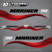 1999-2006 Mariner 90 hp decal set Red 823420A03