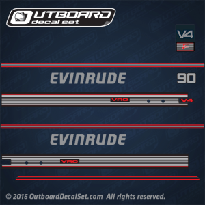 1989 1990 1991 Evinrude 90 hp decal set 0284273 0210324