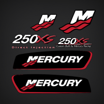 2001-2006 Mercury Racing Alien 250XS direct injection Custom Decal Set Red