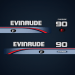 1995-1996 Evinrude 90 hp decal set 0284841 close up