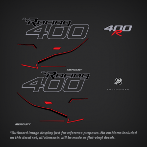 2006-2017 Mercury Racing 400R Verado 4 Stroke decal set
