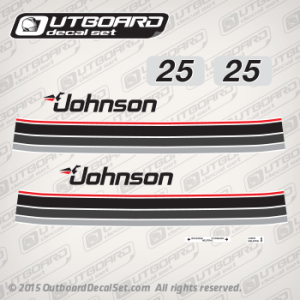 1985 Johnson 25 hp 0393819 decal set