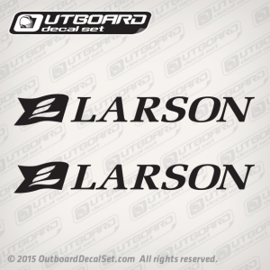 1990's Larson logo decal set black main