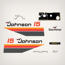 1979 Johnson 15 hp decal set 0389547, 0389543