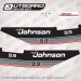 1986 Johnson 9.9 hp decal set black 0396330 0396331 0396332