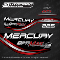1998 1999 MERCURY 225 hp Optimax 37-855405A98 decal set RED 