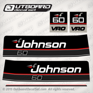 1989-1990 Johnson 60 hp VRO decal set 0433125, 0433206