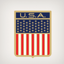 Correct Craft U.S.A Flag Decal - Gold Version