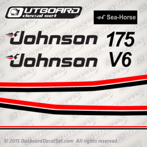 1983 Johnson 175 hp V6 decal set 0393261, 0392699