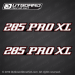 2002-2008 Stratos 285 PRO XL flat decals 