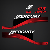 1999-2006 Mercury 125 hp decal set Red 823410A00