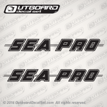 Sea Pro Outline with Stripes decal set Black Size: 44" x 5.5"