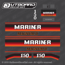 1988 Mariner 150 hp Magnum II oil injected decal set 11625A88
