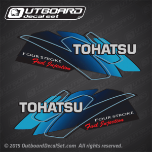 2015 2014 2013 2012 2011 2010 2009 2008 2007 Tohatsu Outboard TLDI Fourstroke Fuel Injection Decal set