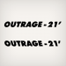 Boston Whaler OUTRAGE - 21' decal set