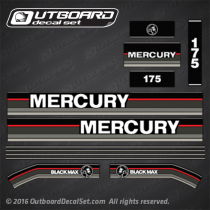 1991 Mercury 175 hp Black Max decal set 813220A89
