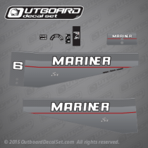 1990 1991 1992 1993 Mariner 6 hp outboard decal set (Outboards)