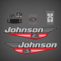 2000 Johnson 25 hp decal set 0346666, 0346667, 5001178 - NEW