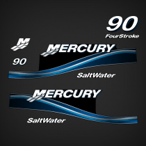 2004-2005 Mercury 90 hp Four Stroke Saltwater decal set Blue 881841A05
