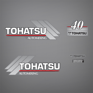 1996-2005 Tohatsu 40 hp Automixing decal set M40D2