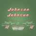 1954 Johnson 10 hp outboard decal set QD-15 QDL-15