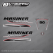 2014, 2015, 2016, 2017 Mariner 90 hp Fourstroke decal set 8M0088336, 8M0090833, 8M0091789, 8M0087995