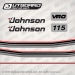 1984 Johnson 115 hp VRO decal set 0393973, 0329099, 0330233, 0393881