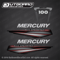 2014, 2015, 2016, 2017 Mercury 100 hp Fourstroke decal set 8M0088056, 8M0080236