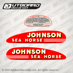 1940-1942 Johnson 1.5 hp decal set MS-20 and MD-20