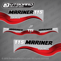 2003 Mariner 115 hp optimax decal set 823412A03 Red