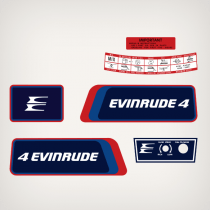 1976 Evinrude 4 hp decal set 46B36 Belgium (Outboards)