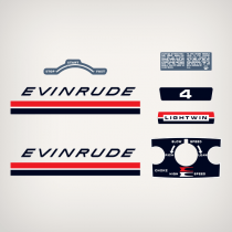 1969 Evinrude 4 hp Lightwin decal set 