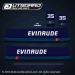 1987 1988 Evinrude 35 hp decal set 0283334, 0283335, 0283337, 0210658, 0210659