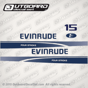1998 Evinrude 15 hp Fourstroke decal set