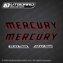 1961 Mercury 400 - 45 hp decal set