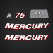 2006-2012 Mercury 75 hp Decal Set 889246A01, 8M0074092, 8M0061175 897924A01, 8592712