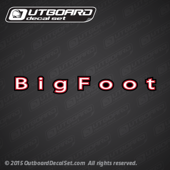 Big Foot Mercury decal (Outboards)