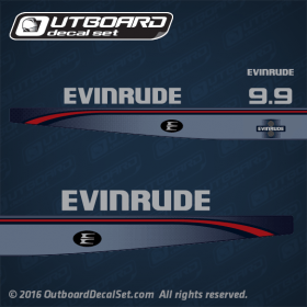 1995-1997 Evinrude 9.9 hp (2 rivet holes) decal set