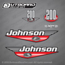 1999 Johnson 200 hp High Output decal set