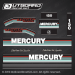 1993 MERCURY 150 hp XRi EFI decal set Teal (Outboards)