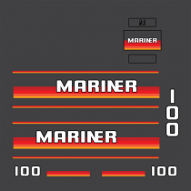1988 1989 Mariner 100 hp decal set