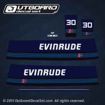 1986 1987 1988 Evinrude 30 hp decal set 0283334/35/37