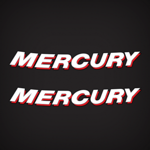 2006-2013 Mercury Port/Starboard lettering decal set Curved, 896852001 896858001