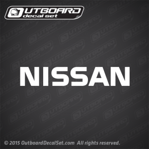 1980' and 1990's Nissan Outboard lettering White decal