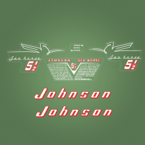 1954 Johnson 5.5 hp outboard decal set CD-10 CDL-10 CD-11 CDL-11