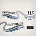 1999-2000 Evinrude Ficht Ram Injection 115 hp decal set