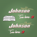 1953 Johnson 3 hp decal set JW-10 JWL-10